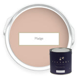 Two tins of Madge taupe eco paint from Victory Colours
