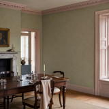 Paintable textured wallpaper in a dining room, Maxwell RD0671, painted in Novara Green