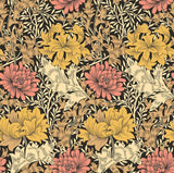 Eden Vol 1 Chrysanthemum Ginger wallpaper by Hoopla Walls, an orange floral design