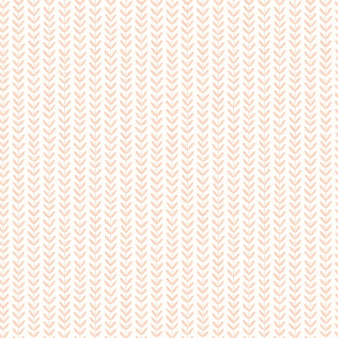 Elegance Ditsy Leaf Stripe Apricot wallpaper by Hoopla Walls, a peach leaf design