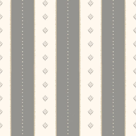 Purity Decorative Stripe Charcoal & Stone wallpaper by Hoopla Walls, a grey striped design
