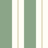 Simply Stripes Wide Multi Stripe Moss wallpaper by Ohpopsi, a green striped design