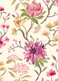 Hanashi Saku Vintage Plum wallpaper by Ohpopsi, a purple floral design