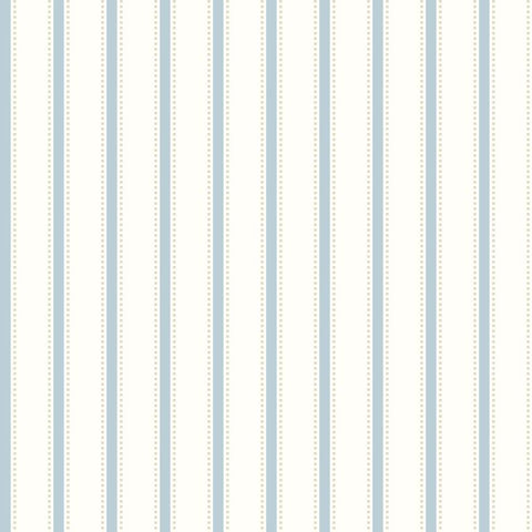 Simply Stripes Ticking Stripe Sky wallpaper by Ohpopsi, a blue striped design