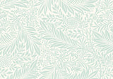 Elegance Leaf Vine Seafoam wallpaper by Hoopla Walls, a green leaf design