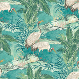 Hanashi Kansho Lagoon wallpaper by Ohpopsi, a teal leaf design