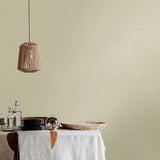 Elegance Ditsy Deco Fan Sage wallpaper by Hoopla Walls shown on a full wall