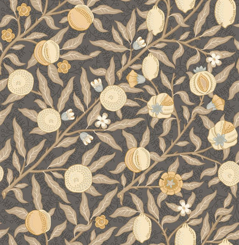 Eden Vol 2 Fruit & Foliage Coffee wallpaper by Hoopla Walls, a brown leaf design