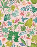 Riches of Nature Lush Leaves Watermelon wallpaper by Ohpopsi, a pink leaf design