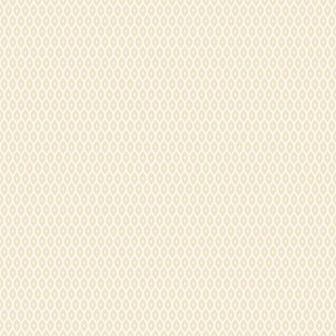 Purity Tiny Ogee Parchment wallpaper by Hoopla Walls, a beige geometric design