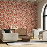 Hanashi Maku Cochineal wallpaper by Ohpopsi shown on a full wall