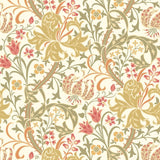 Eden Vol 1 Lily Ogee Olive Green wallpaper by Hoopla Walls, a green damask design