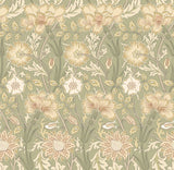 Eden Vol 2 Iris Meadow Olive wallpaper by Hoopla Walls, a green floral design