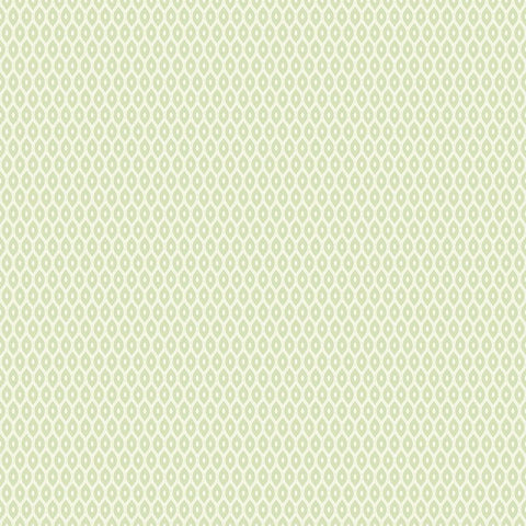 Purity Tiny Ogee Apple wallpaper by Hoopla Walls, a green geometric design