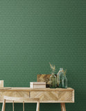 Purity Mini Leaf Forest wallpaper by Hoopla Walls shown on a full wall