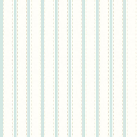 Simply Stripes Ticking Stripe Seafoam wallpaper by Ohpopsi, a teal striped design