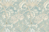 Eden Vol 2 Cotswold Trail Soft Petrol wallpaper by Hoopla Walls, a teal floral design