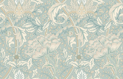 Eden Vol 2 Cotswold Trail Soft Petrol wallpaper by Hoopla Walls, a teal floral design