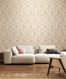Eden Vol 2 Honeysuckle & Tulip Warm Natural wallpaper by Hoopla Walls shown on a full wall