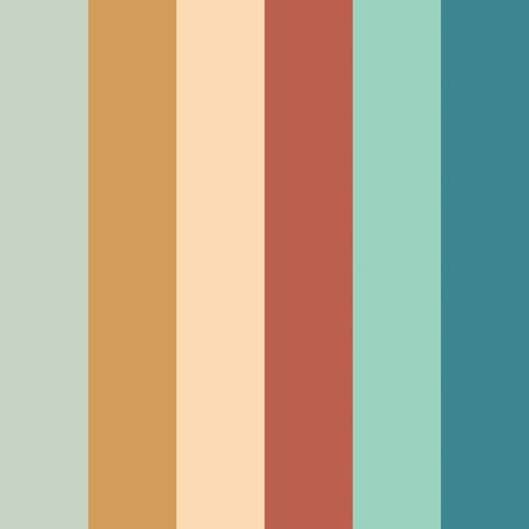 So Stripey Rainbow Bloc Teal Mix wallpaper by Ohpopsi, a teal striped design