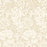 Eden Vol 1 Chrysanthemum Flax wallpaper by Hoopla Walls, a beige floral design