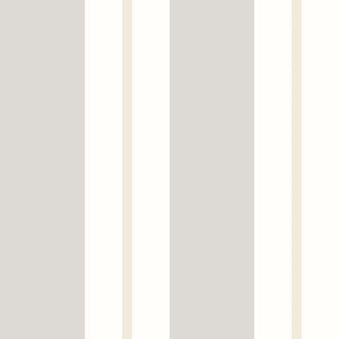 Simply Stripes Wide Multi Stripe Stone wallpaper by Ohpopsi, a neutral striped design