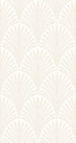 Elegance Leaf Fan Chalk wallpaper by Hoopla Walls, a white leaf design
