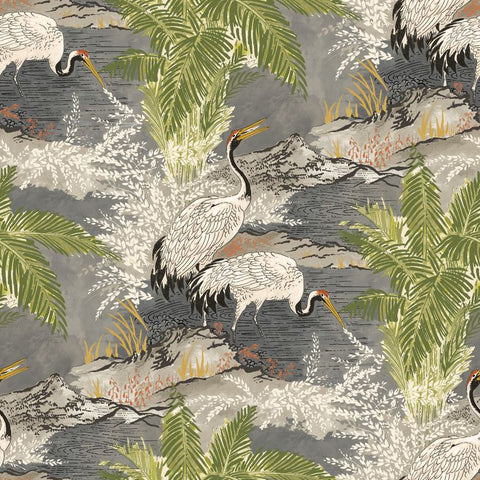 Hanashi Kansho Platinum wallpaper by Ohpopsi, a grey leaf design