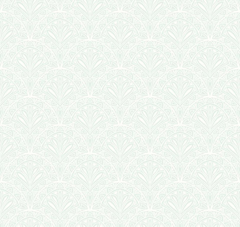 Elegance Ditsy Deco Fan Sky wallpaper by Hoopla Walls, a blue geometric design