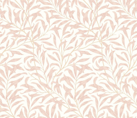 Eden Vol 2 Willow Trail Blossom wallpaper by Hoopla Walls, a pink leaf design