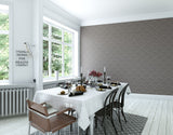 Elegance Deco Fan Black wallpaper by Hoopla Walls shown on a full wall