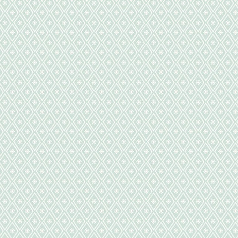Purity Ditsy Diamond Seaglass wallpaper by Hoopla Walls, a teal geometric design