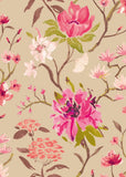 Hanashi Saku Tea & Rose wallpaper by Ohpopsi, a pink floral design