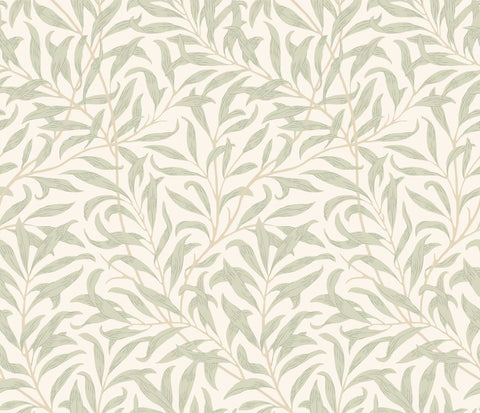 Eden Vol 2 Willow Trail Sage wallpaper by Hoopla Walls, a green leaf design