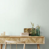 Elegance Tiny Stripe Sky wallpaper by Hoopla Walls shown on a full wall
