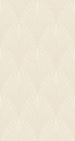 Elegance Leaf Fan Natural wallpaper by Hoopla Walls, a neutral leaf design