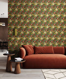 Eden Vol 2 Honeysuckle & Tulip Midnight Forest wallpaper by Hoopla Walls shown on a full wall
