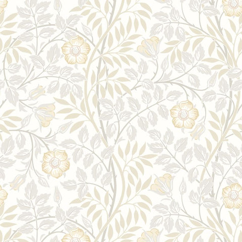 Eden Vol 1 Rosehip Trail Natural Stone wallpaper by Hoopla Walls, a neutral floral design