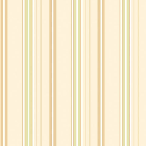 Simply Stripes Ribbon Mix Stripe Pear wallpaper by Ohpopsi, a green striped design