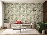 Hanashi Kansho Porcelain wallpaper by Ohpopsi shown on a full wall