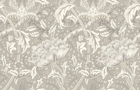 Eden Vol 2 Cotswold Trail Dove Grey wallpaper by Hoopla Walls, a grey floral design