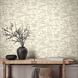 Hanashi Kaiwa Wolf Mist wallpaper by Ohpopsi shown on a full wall