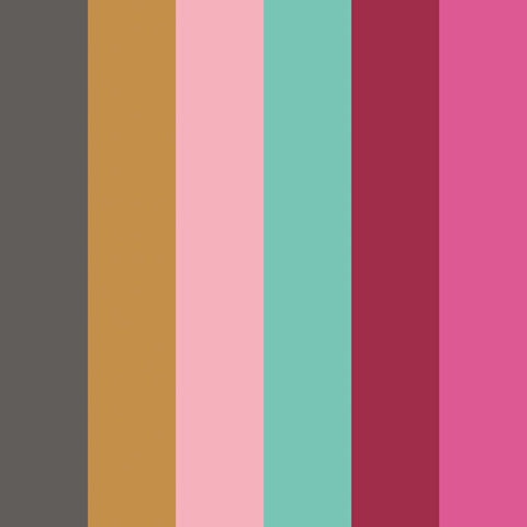 So Stripey Rainbow Bloc Hot Magenta wallpaper by Ohpopsi, a pink striped design