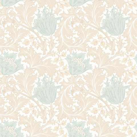 Eden Vol 2 Tulip Trail Duck Egg wallpaper by Hoopla Walls, a blue floral design