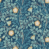Eden Vol 1 Rosehip Trail Navy Blue wallpaper by Hoopla Walls, a blue floral design