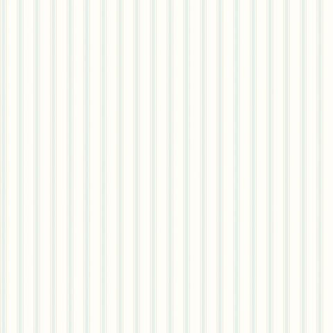 Elegance Chalk Stripe Seafoam wallpaper by Hoopla Walls, a green striped design