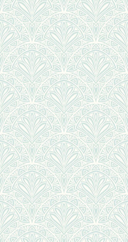 Elegance Deco Fan Blue wallpaper by Hoopla Walls, a blue geometric design