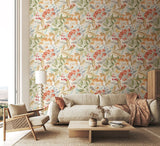 Riches of Nature Florence Warm Natural wallpaper by Ohpopsi shown on a full wall