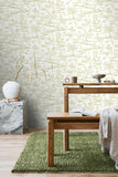 Hanashi Kaiwa Green Tea wallpaper by Ohpopsi shown on a full wall