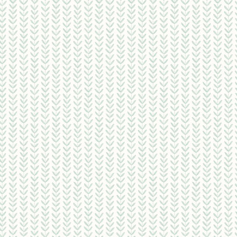 Elegance Ditsy Leaf Stripe Duckegg wallpaper by Hoopla Walls, a blue leaf design